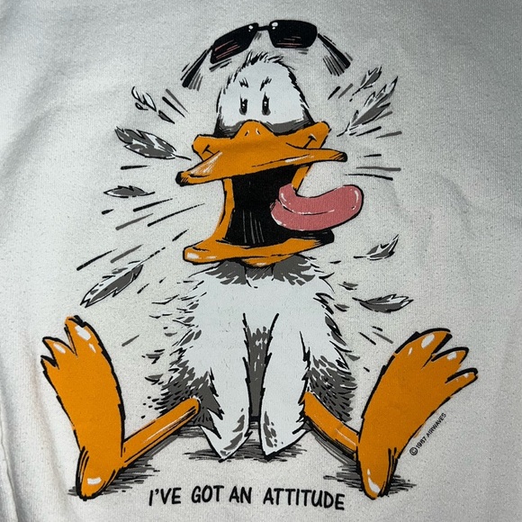 1980’s I’ve Got An Attitude Comic Sweatshirt Size Extra Large - Picture 2 of 5